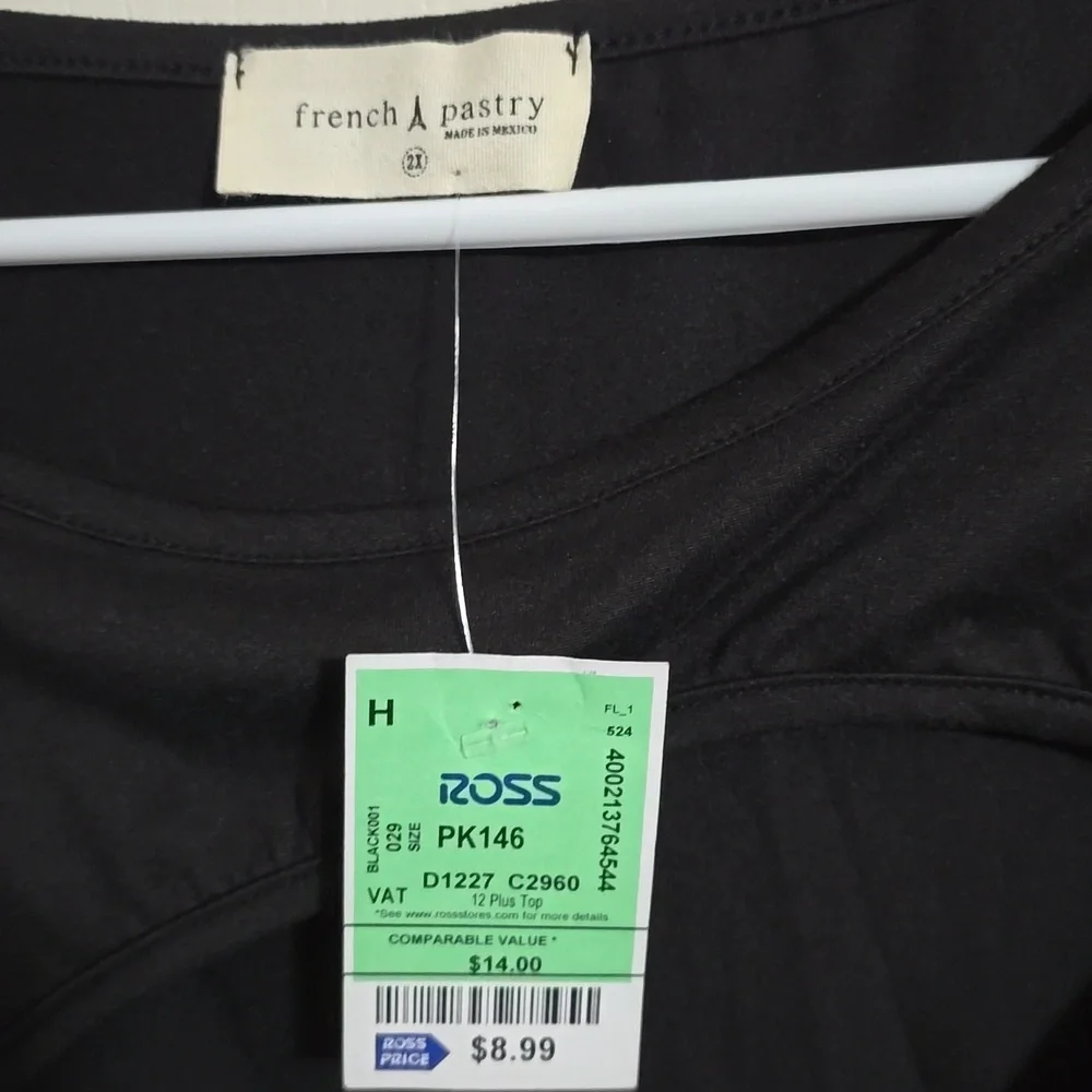 2x French Pastry Black Short Sleeve Teevwirh Cut Out - Picture 2 of 3